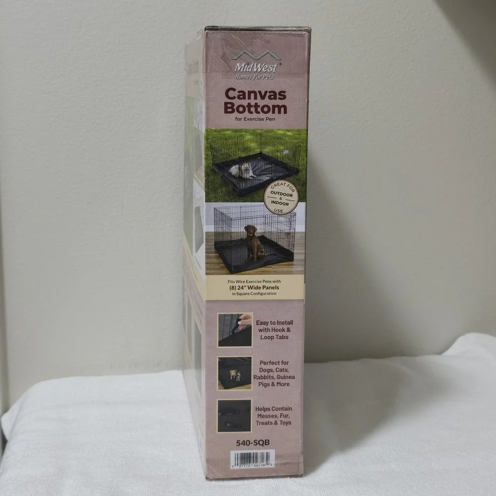 Midwest Square Bottom Canvas Pad Fits 24 Inch (8) Panels Exercise Pen‎ #540-SQB